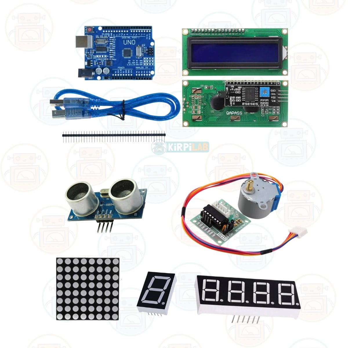 Kirpilab Arduino Başlangıç Seti 38 Parça 185 Bileşenli Gelişmiş Maker Seti + Saklama Kutulu
