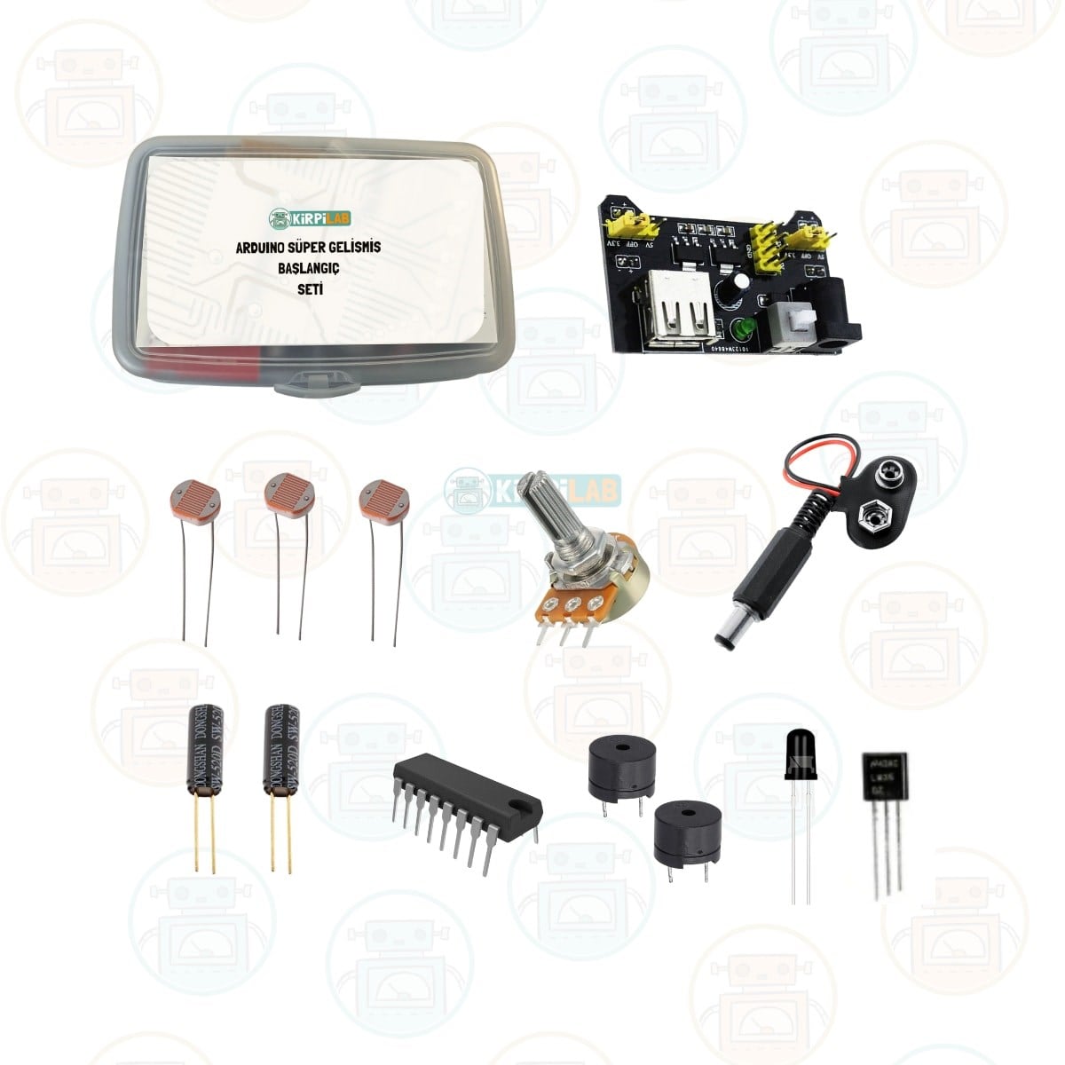 Kirpilab Arduino Başlangıç Seti 51 Parça 220 Bileşenli Gelişmiş Maker Seti + Saklama Kutulu