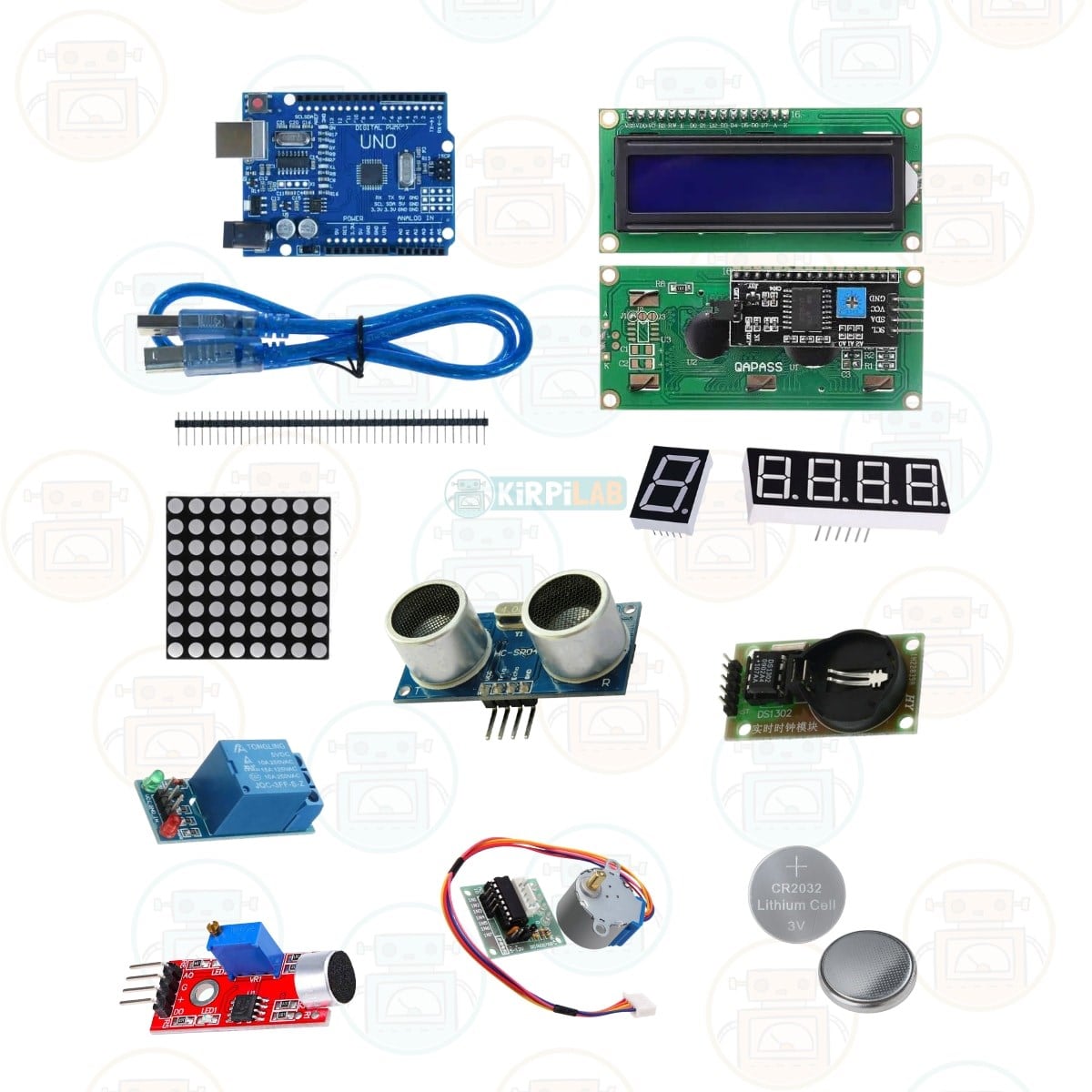Kirpilab Arduino Başlangıç Seti 51 Parça 220 Bileşenli Gelişmiş Maker Seti + Saklama Kutulu