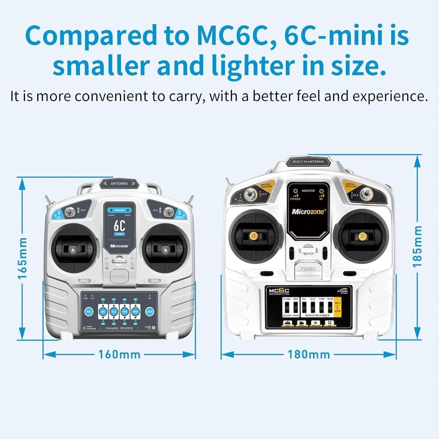 Microzone MC6C 2.4GHZ 6 Kanal Alıcı-Verici Drone Kumandası