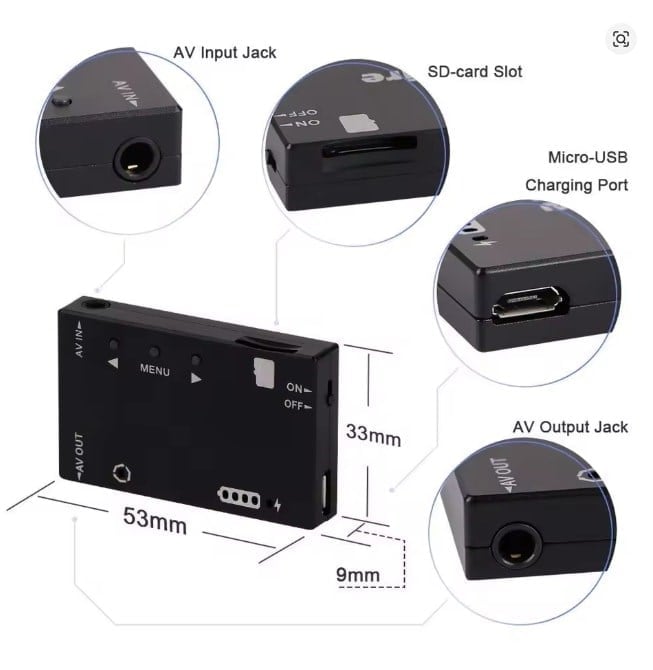 Mini FPV DVR Kayıt Cihazı