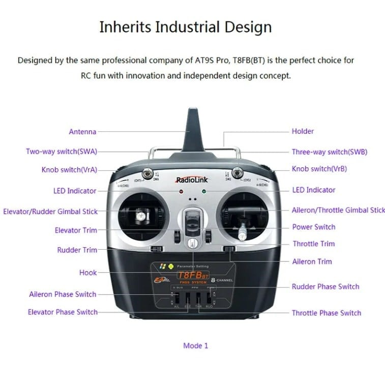 RADIOLINK T8FB Android Kumanda Seti