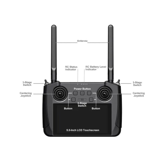 SIYI MK15 Standart Combo Mini HD El Tipi Yer İstasyonu Kurumsal Akıllı Kontrol Cihazı