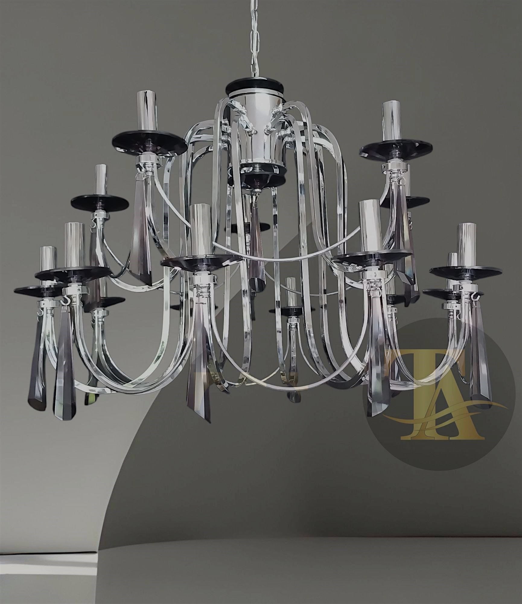 KONTES 15'Lİ AVİZE PRİZMA KRİSTAL