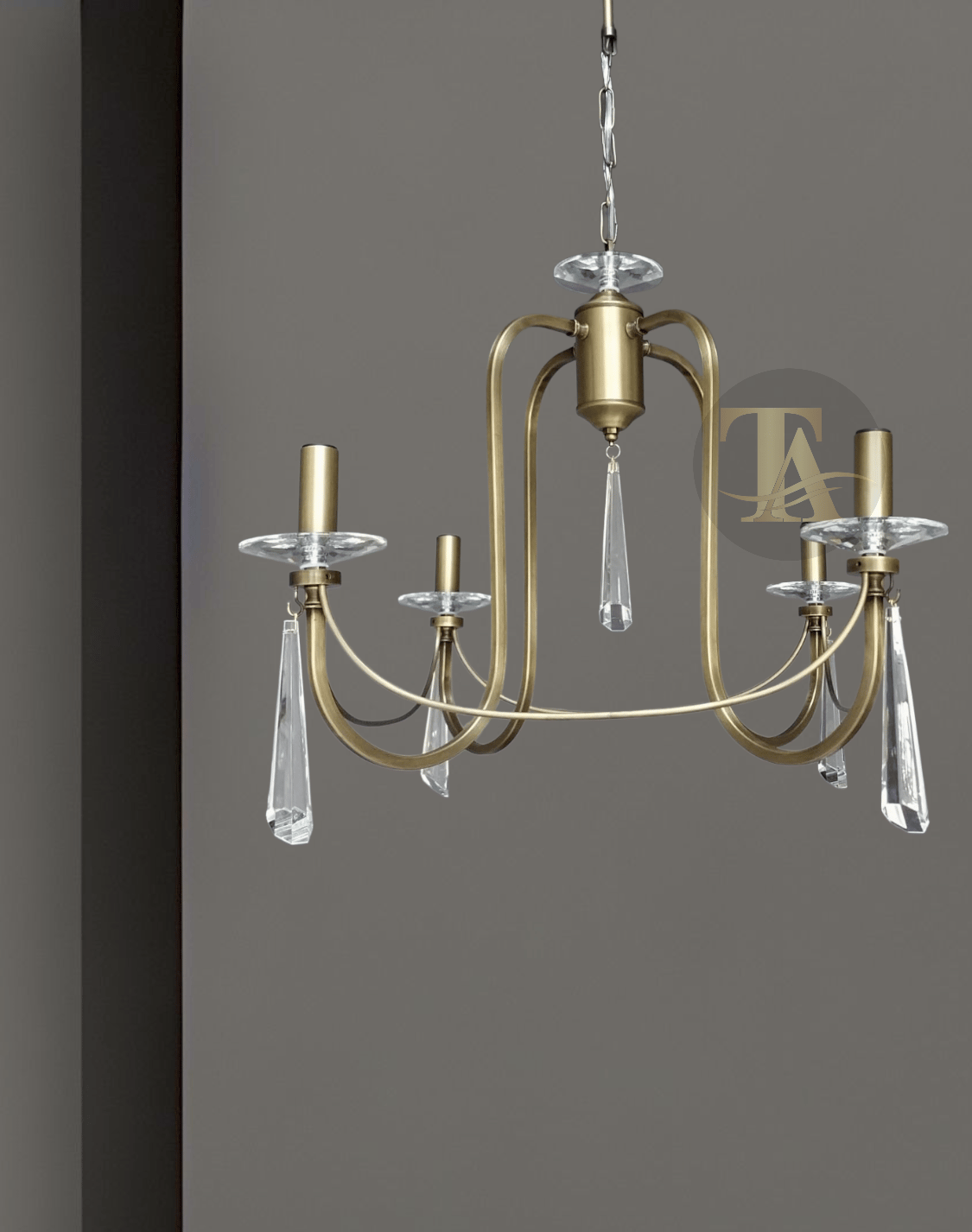 KONTES 4'LÜ AVİZE PRİZMA KRİSTAL