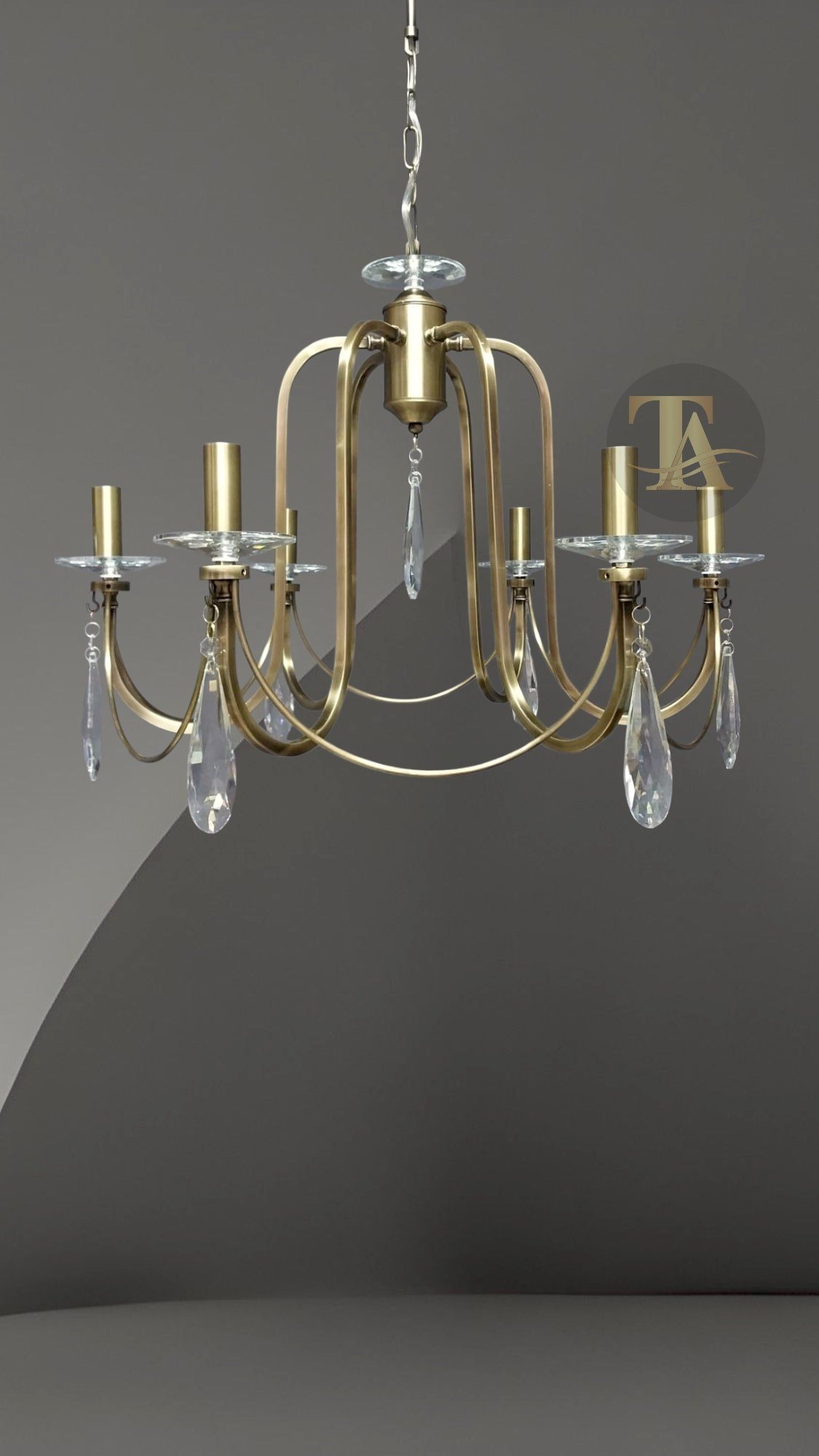 KONTES 6' LI AVİZE DAMLA KRİSTAL
