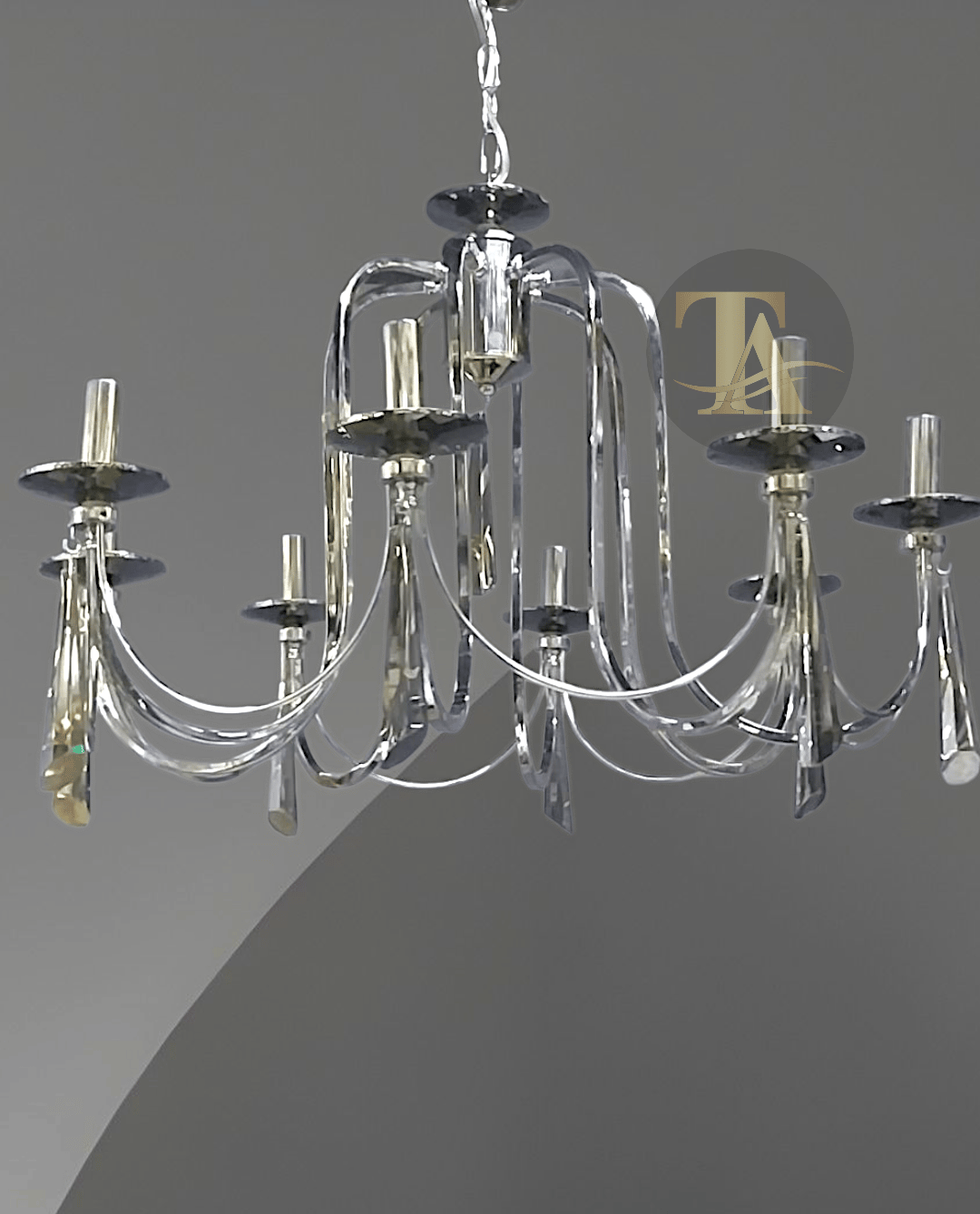KONTES 8'Lİ AVİZE PRİZMA KRİSTAL