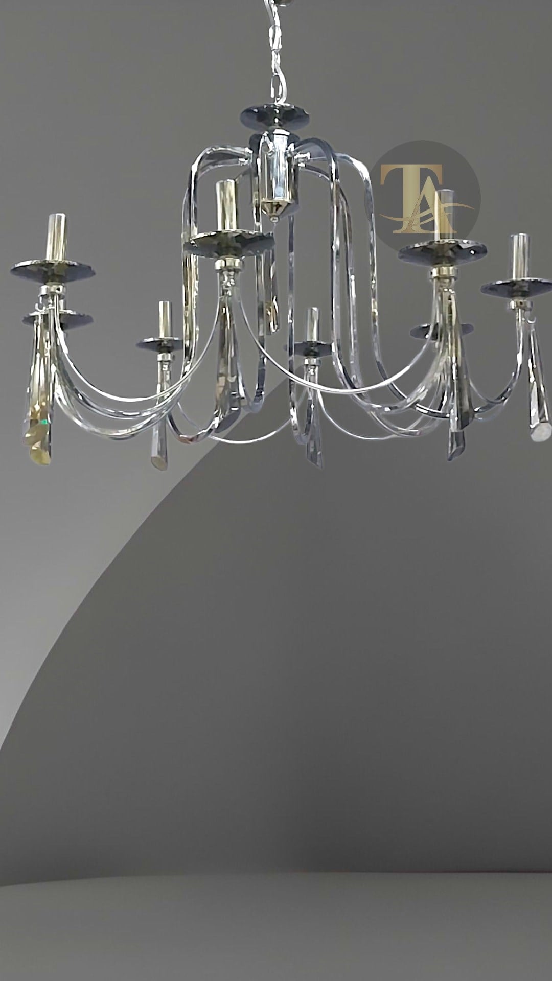 KONTES 8'Lİ AVİZE PRİZMA KRİSTAL