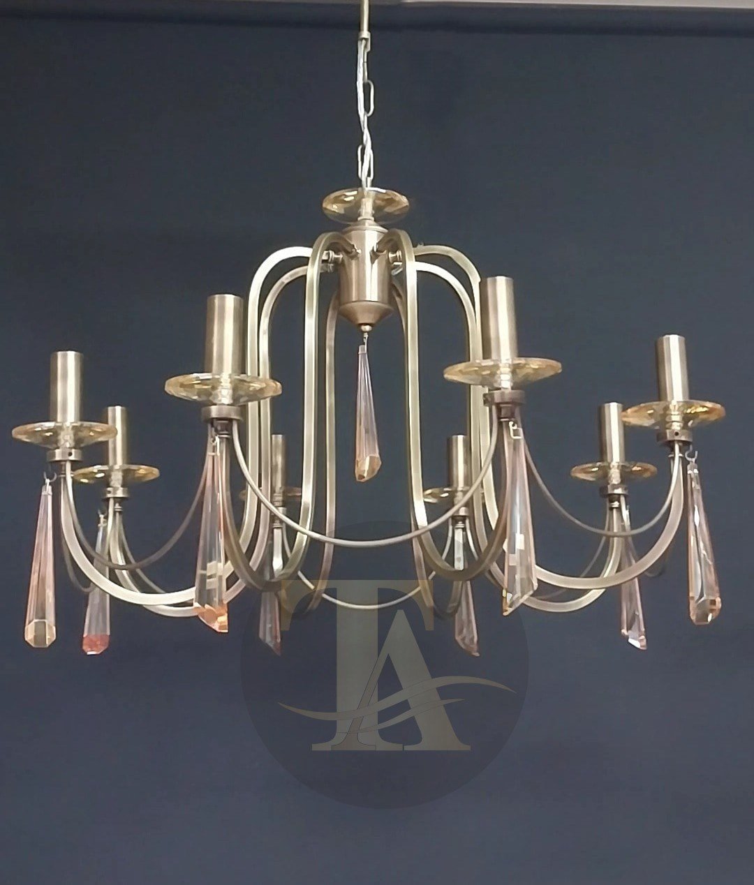 KONTES 8'Lİ AVİZE PRİZMA KRİSTAL