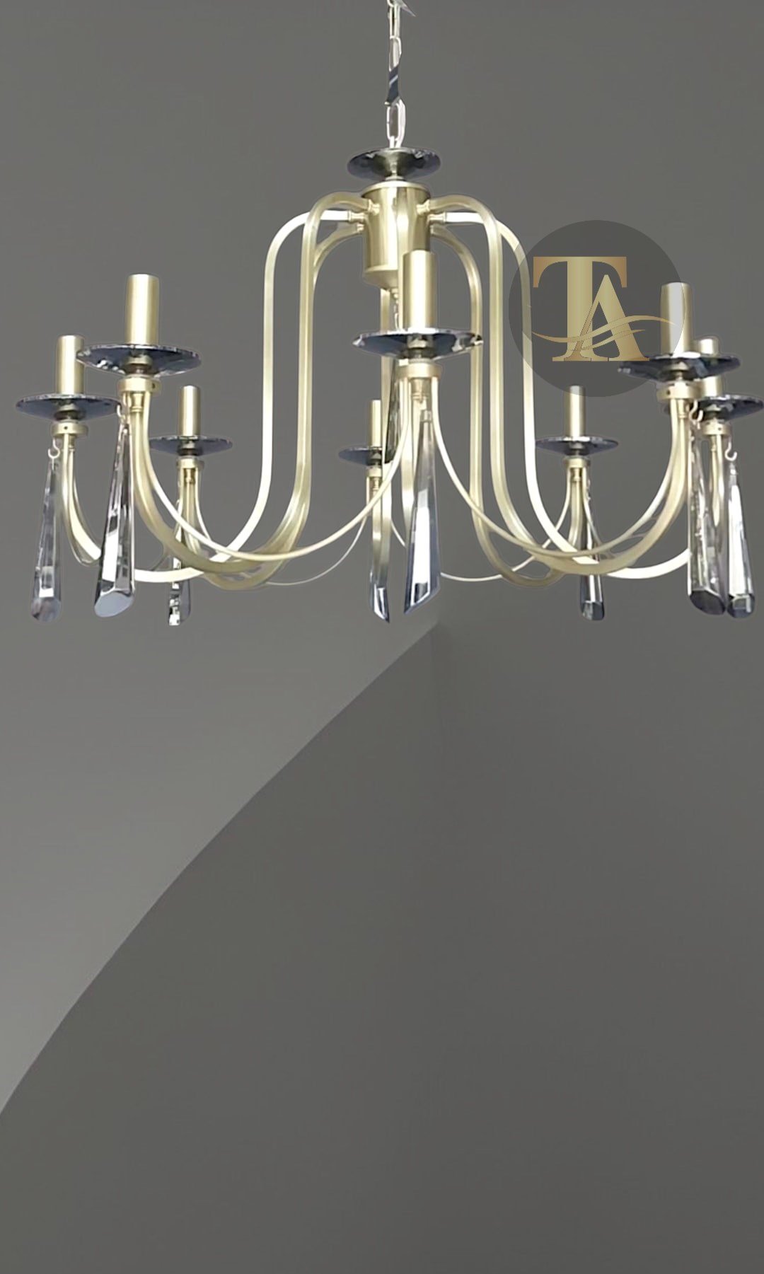 KONTES 8'Lİ AVİZE PRİZMA KRİSTAL