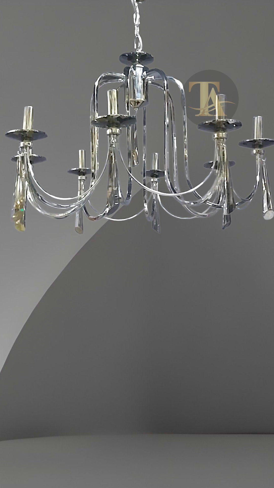 KONTES 8'Lİ AVİZE PRİZMA KRİSTAL