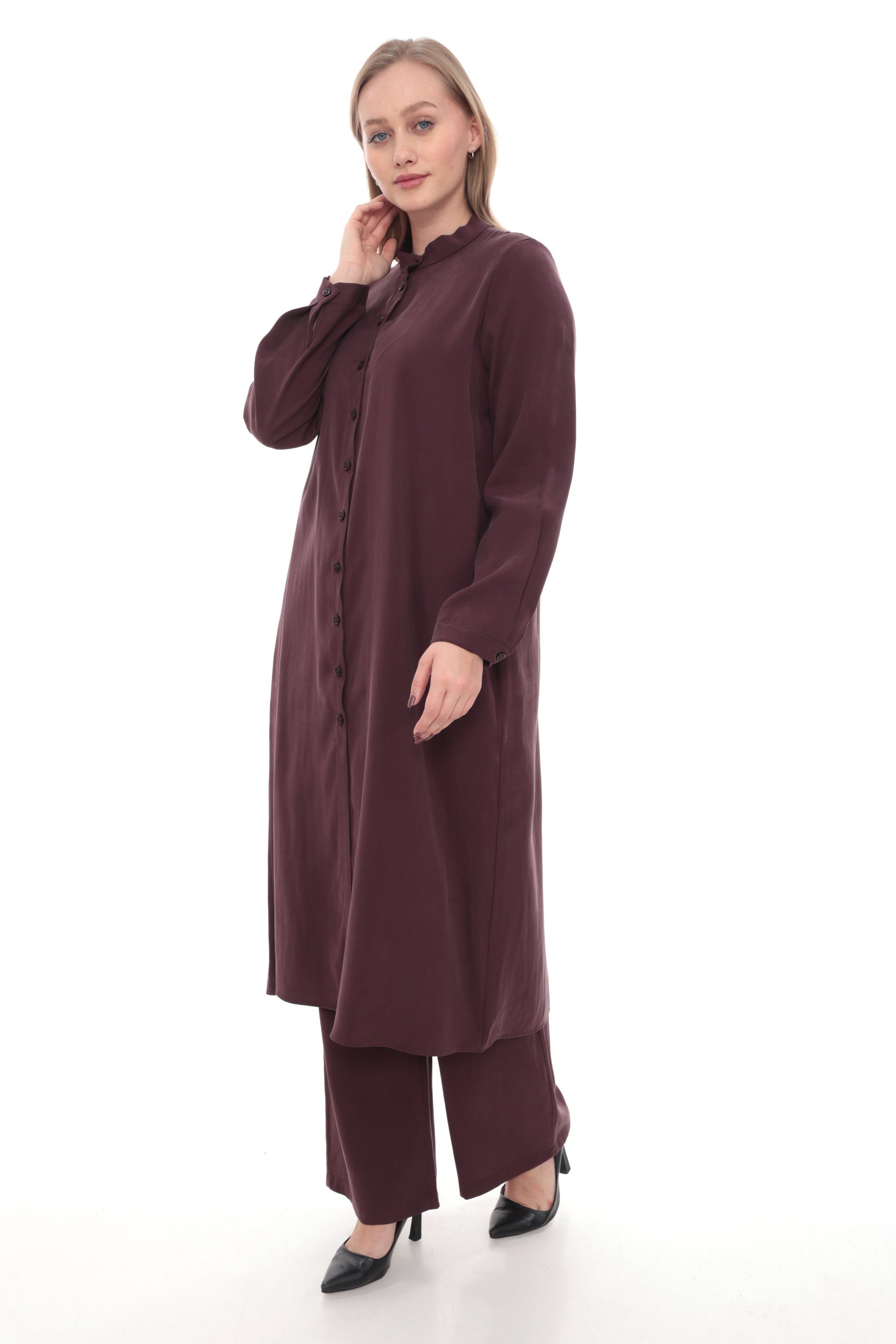 PY005/ Hakim Yaka Gömlek Ve Pantolon Takımı