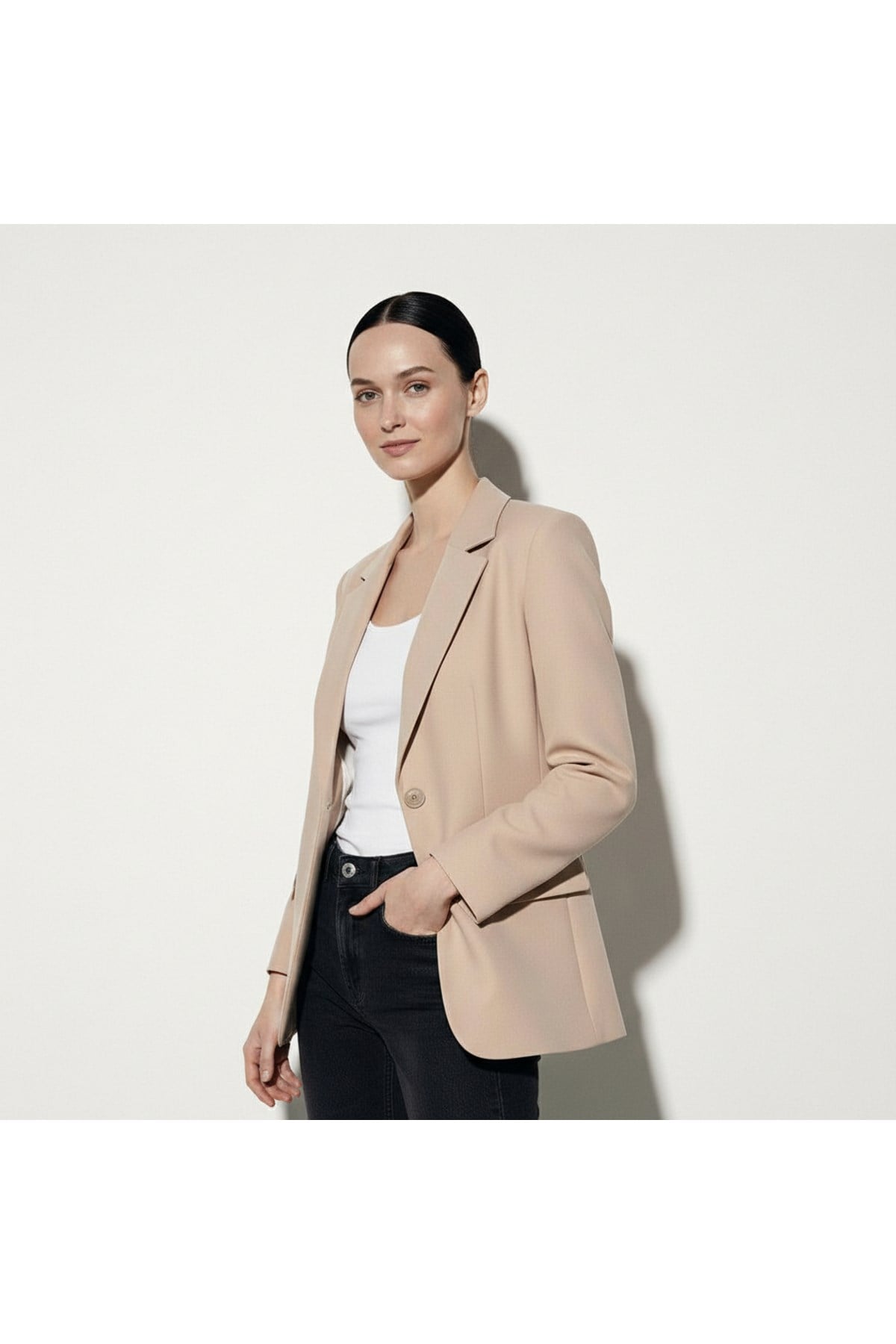 Kadın Astarlı Spor Blazer Ceket
