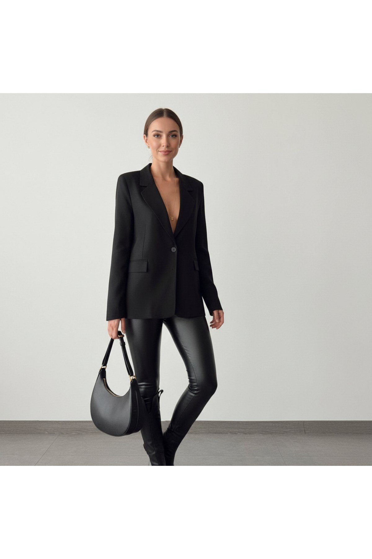 Kadın Astarlı Spor Blazer Ceket