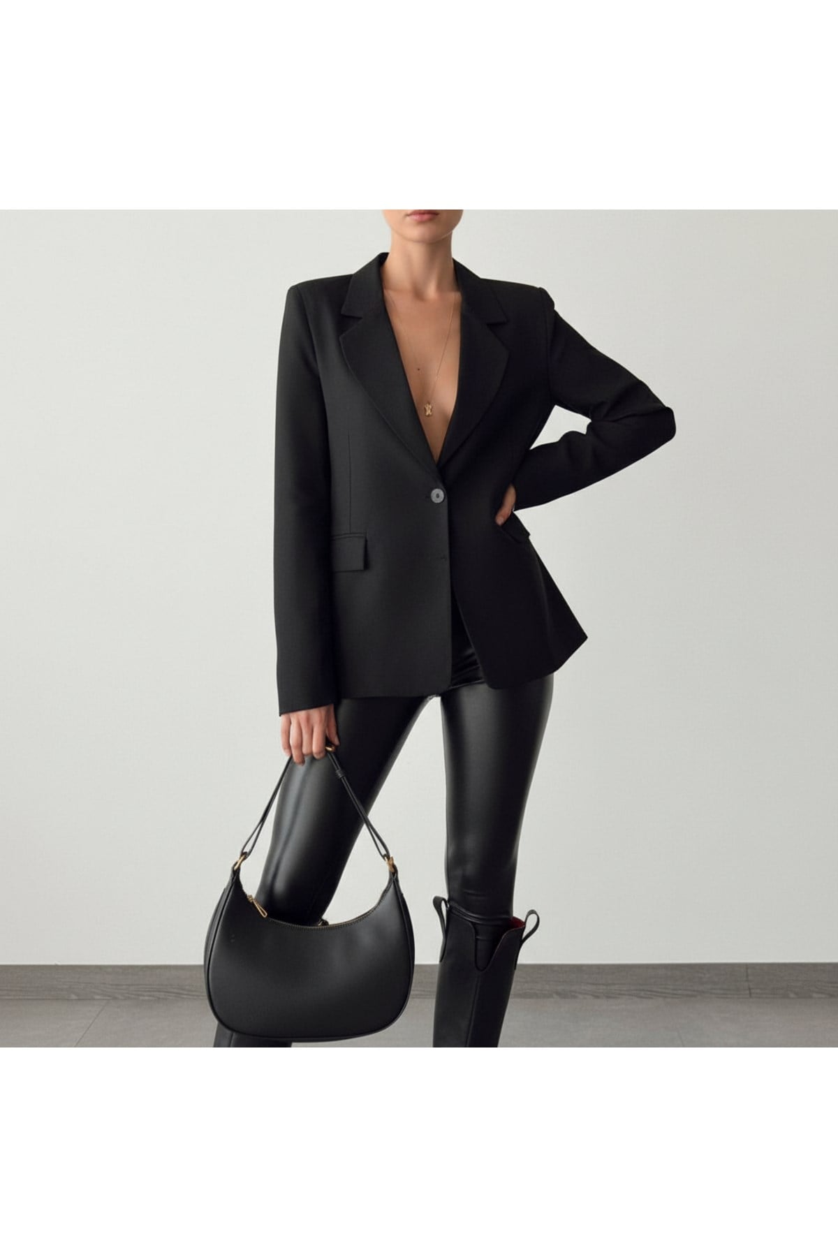 Kadın Astarlı Spor Blazer Ceket