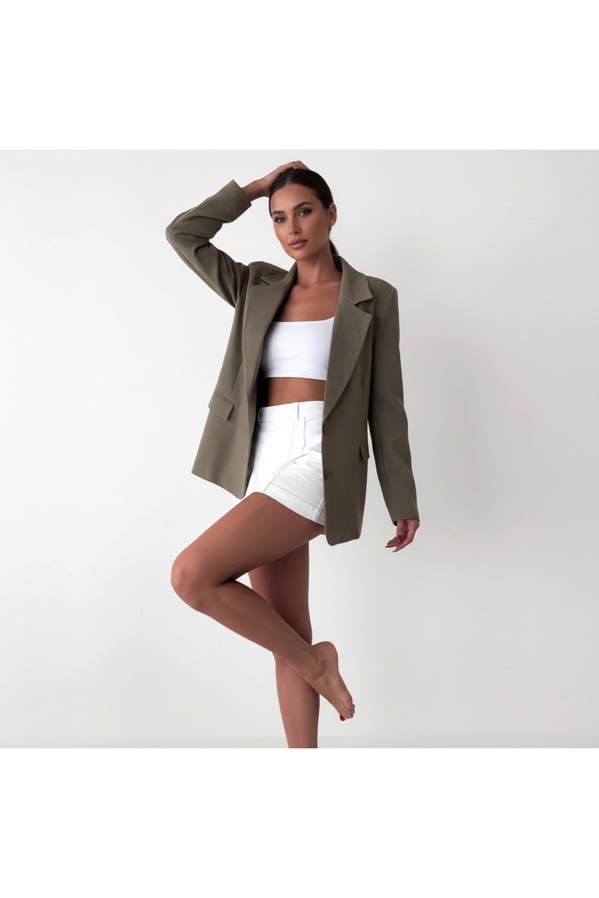 Kadın Astarlı Spor Blazer Ceket