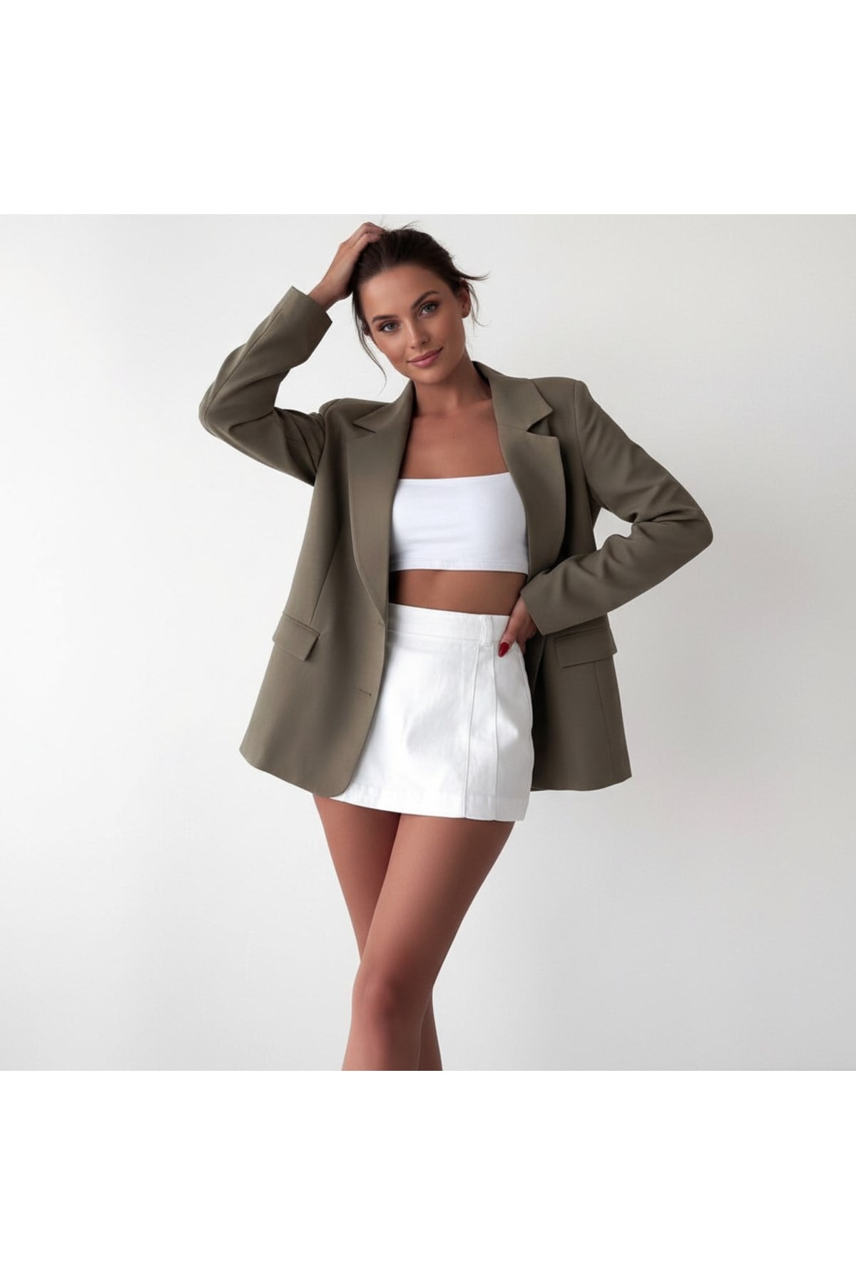 Kadın Astarlı Spor Blazer Ceket