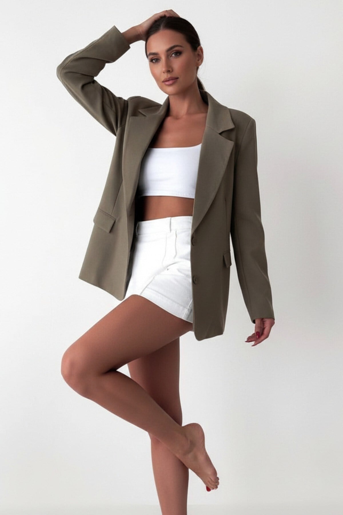 Kadın Astarlı Spor Blazer Ceket