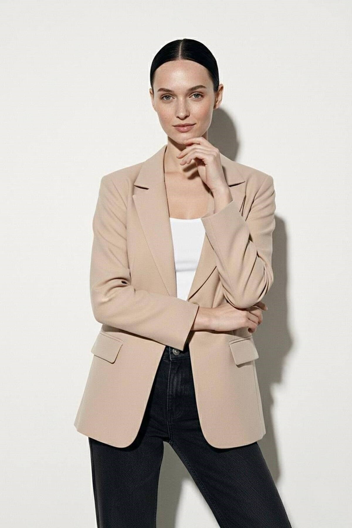 Kadın Astarlı Spor Blazer Ceket