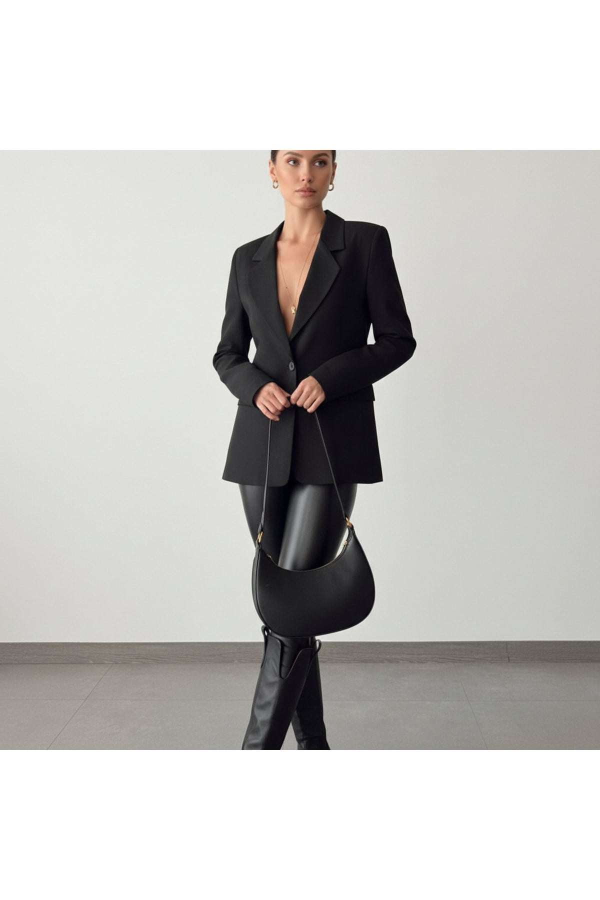 Kadın Astarlı Spor Blazer Ceket