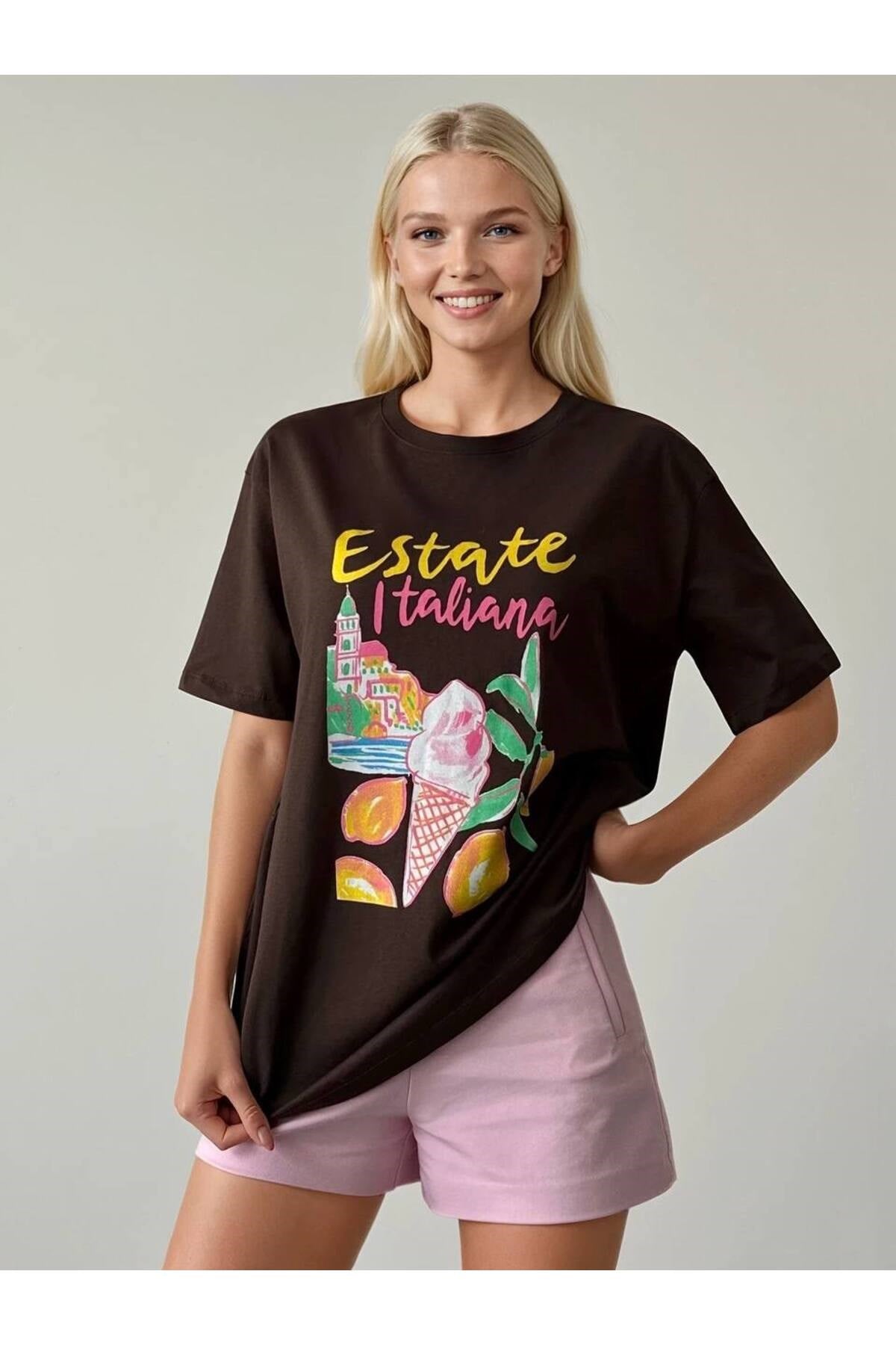 Kadın Baskılı Tasarım Tshirt