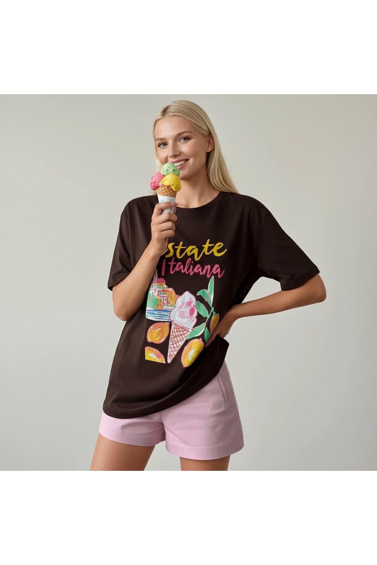 Kadın Baskılı Tasarım Tshirt