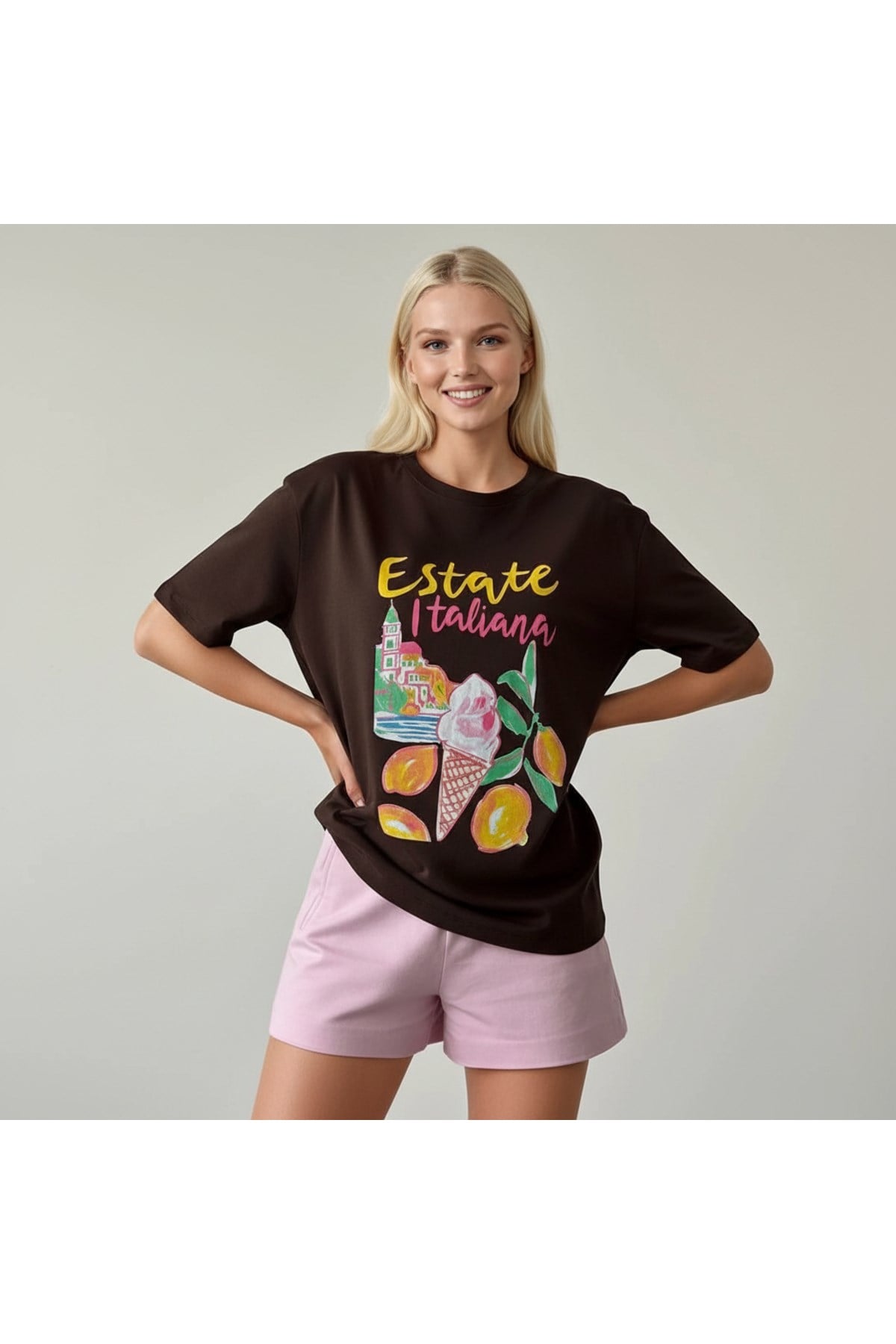 Kadın Baskılı Tasarım Tshirt