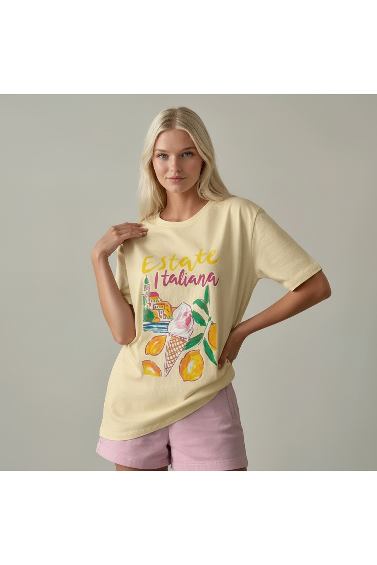 Kadın Baskılı Tasarım Tshirt