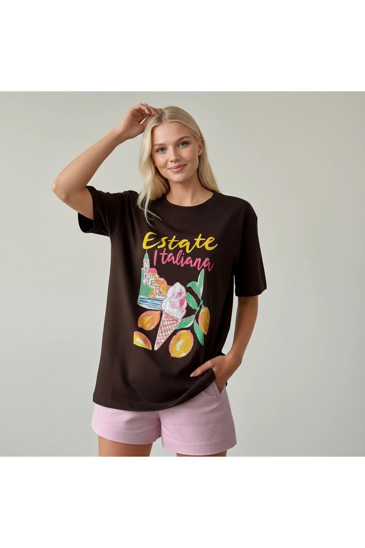 Kadın Baskılı Tasarım Tshirt