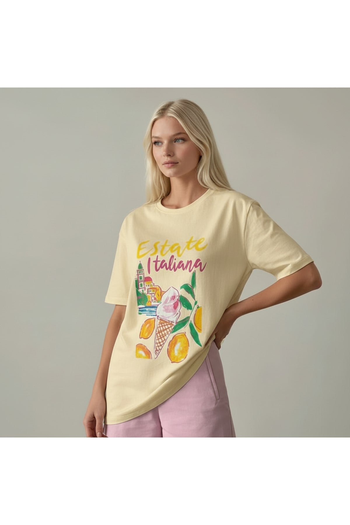 Kadın Baskılı Tasarım Tshirt