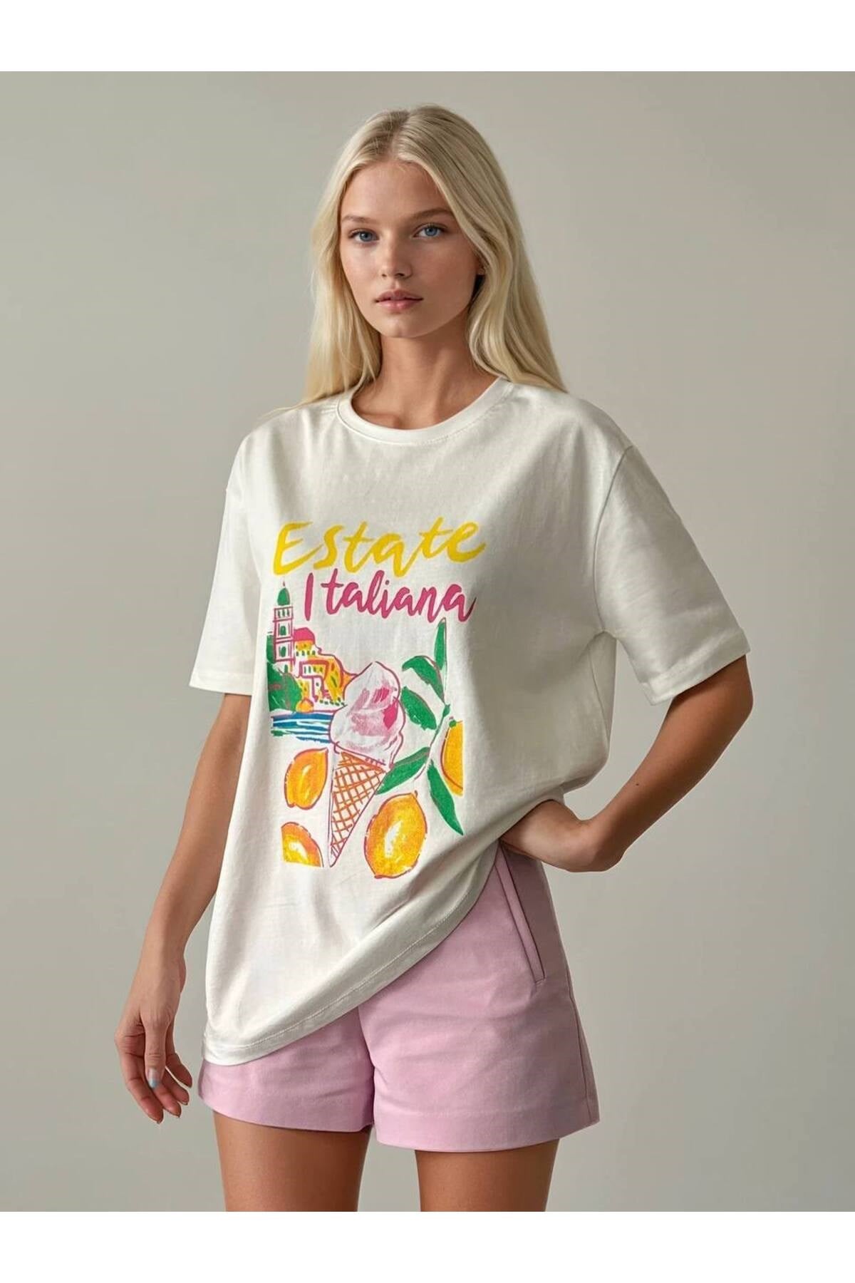 Kadın Baskılı Tasarım Tshirt
