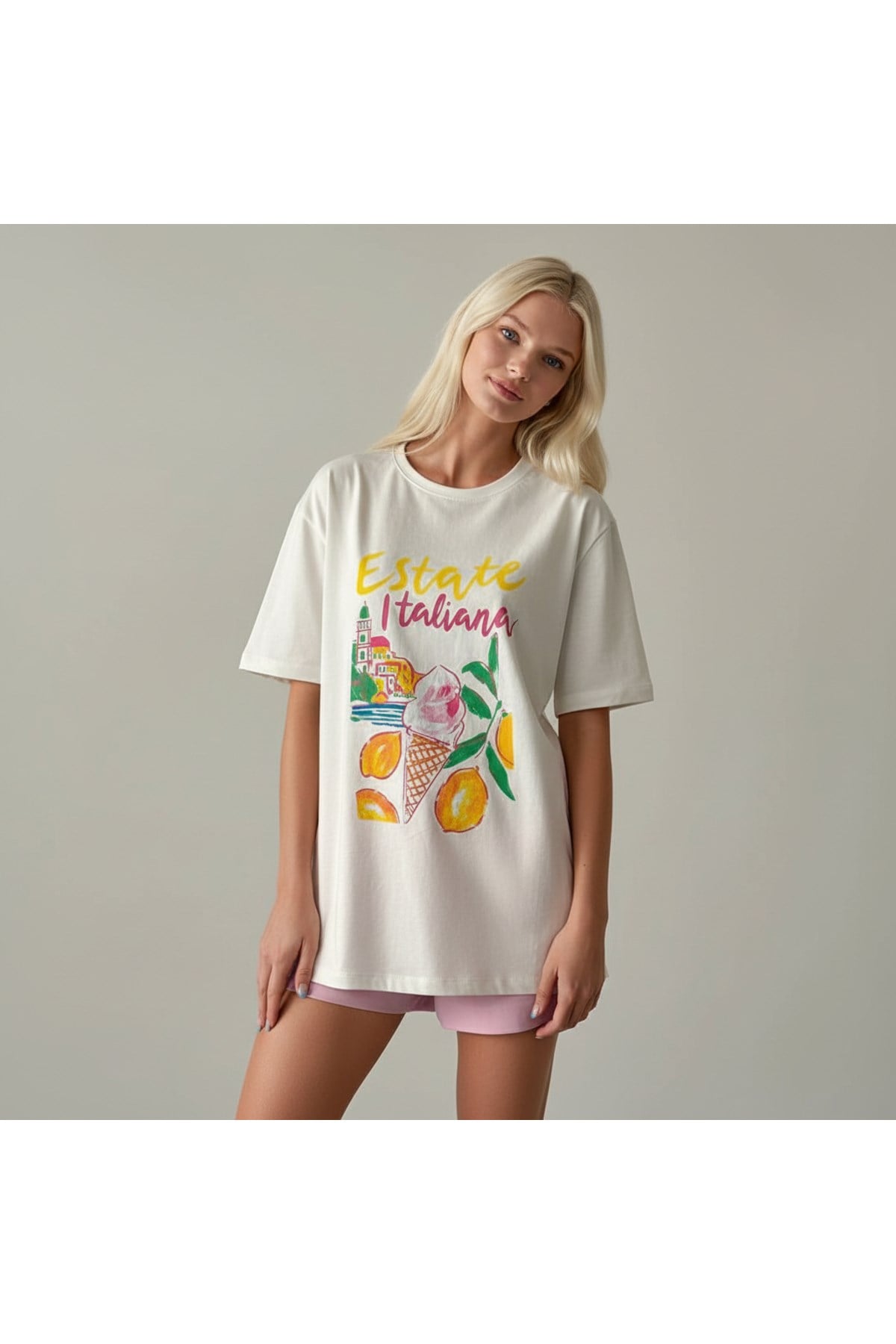 Kadın Baskılı Tasarım Tshirt
