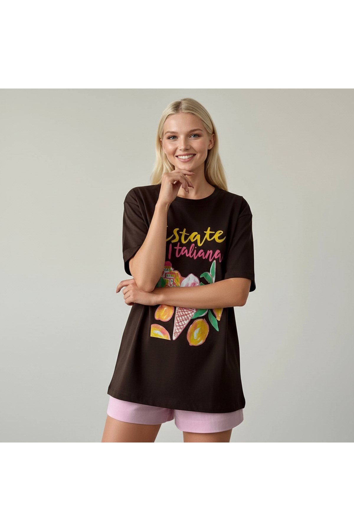 Kadın Baskılı Tasarım Tshirt