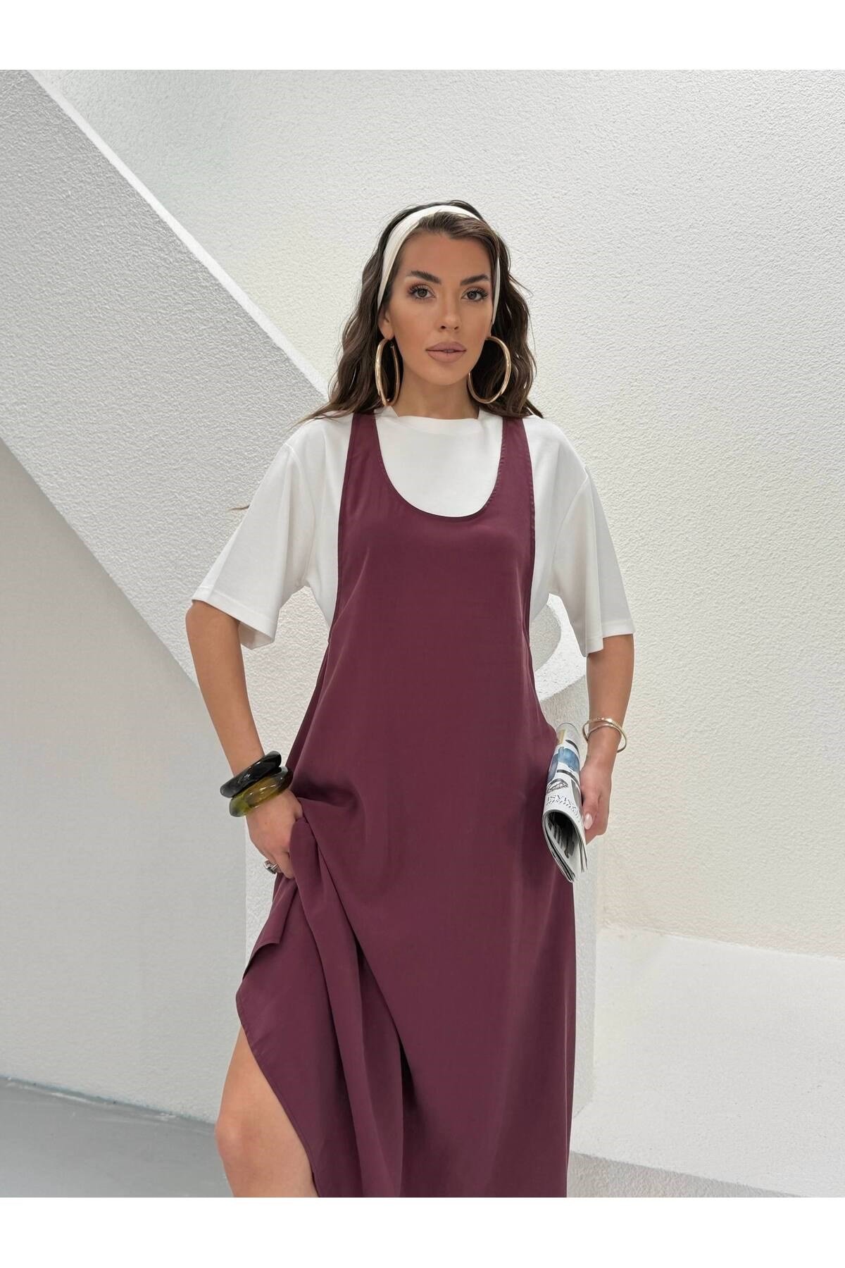 Kadın Tshirt Elbise İkili Takım