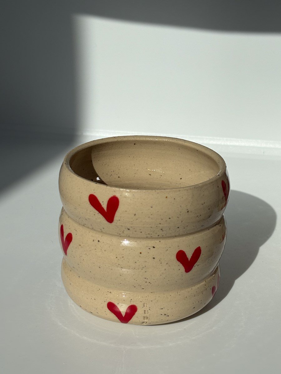 Ribbed Specled Love Mug