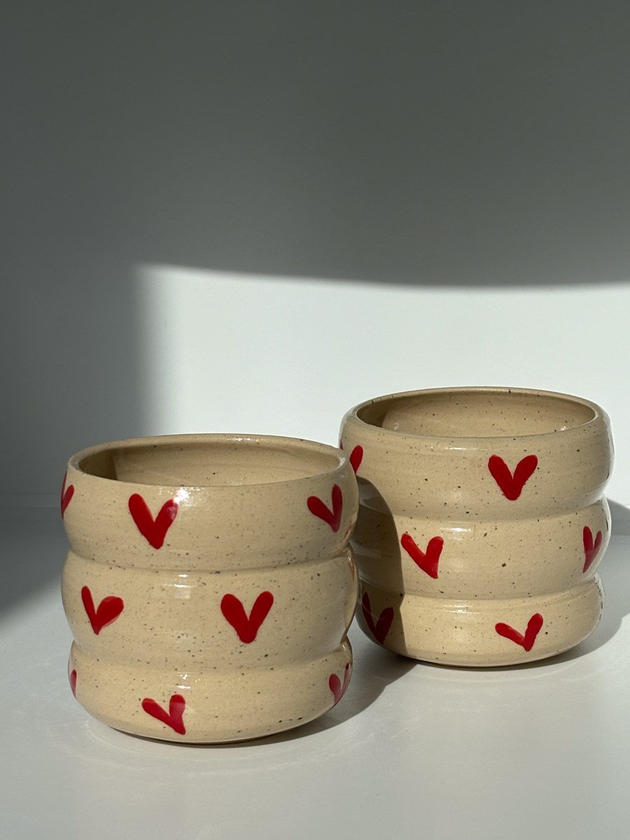 Ribbed Specled Love Mug