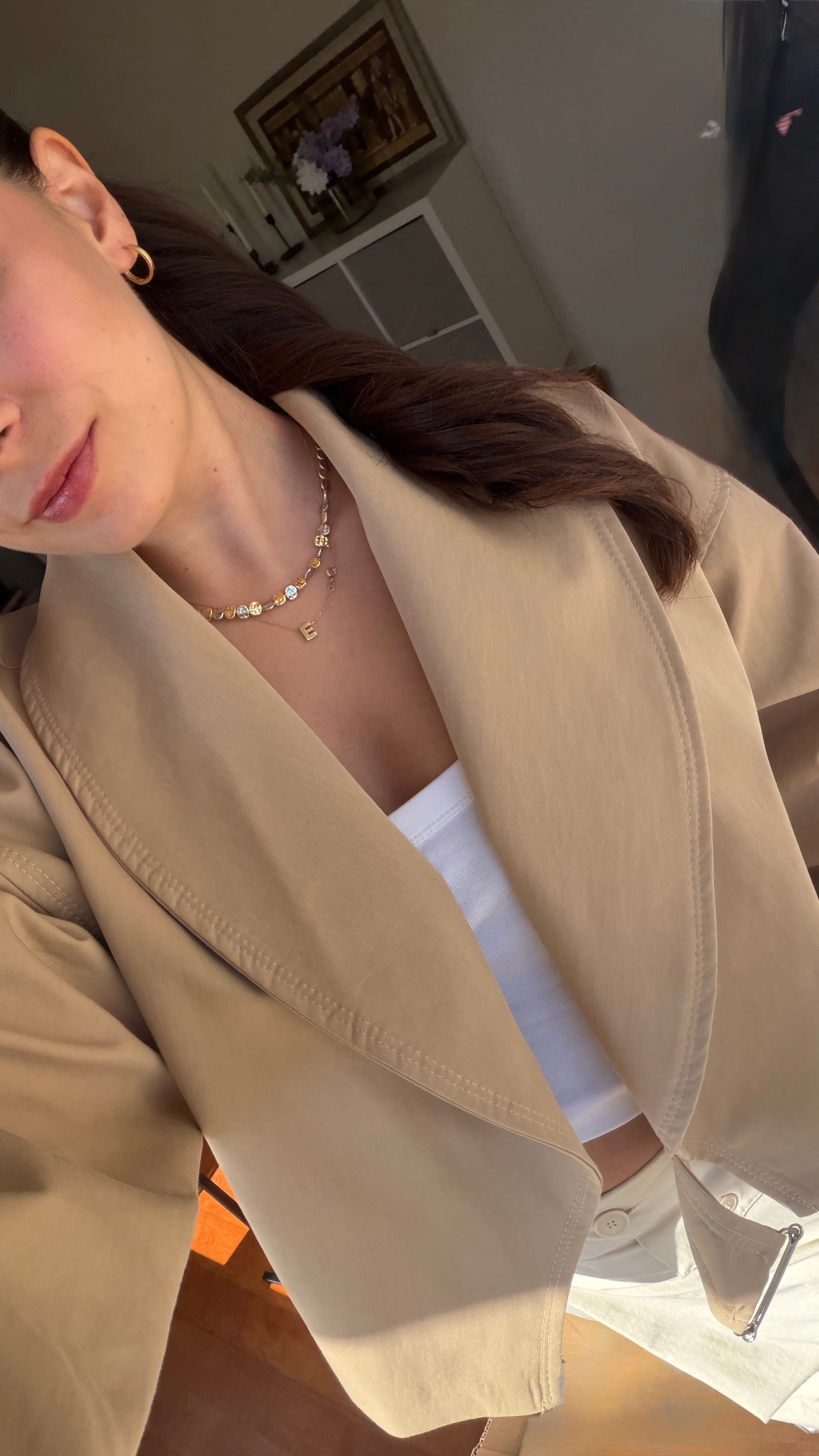 BELTED CROP TRENÇKOT CAMEL