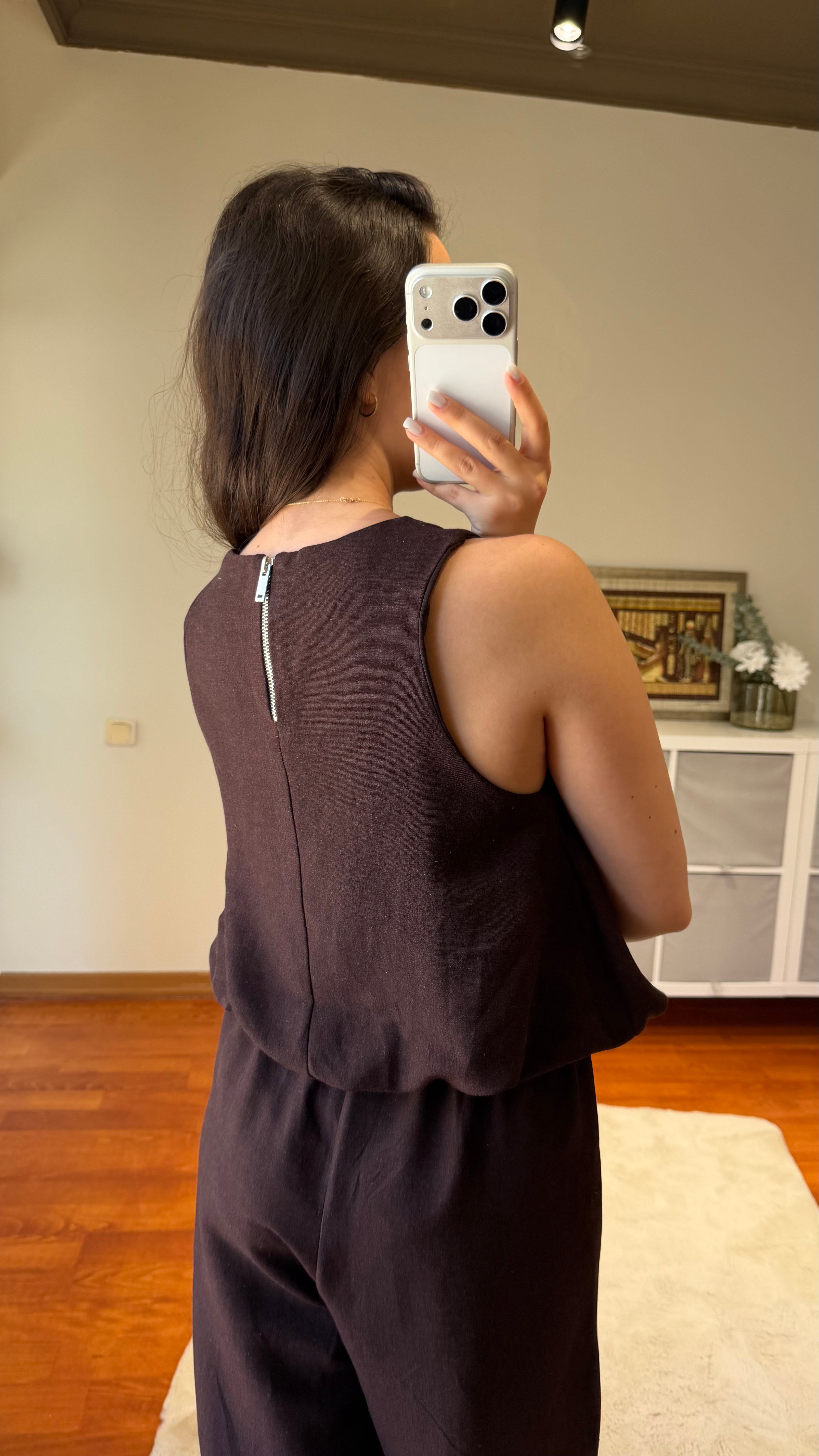 Kahve Balon Model Keten Takım