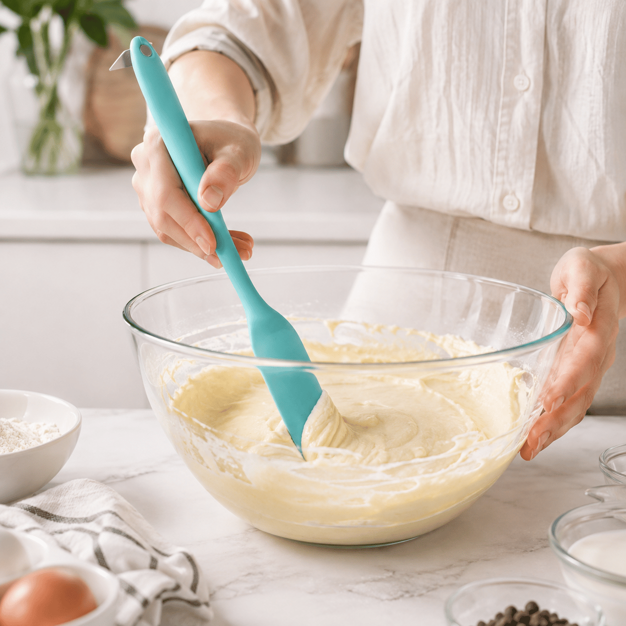 HUMAS Uzun Silikon Spatula – Pankek, Krep ve Lavaş İçin Tava Spatulası, Esnek Uzun Tasarım, Mutfak Pişirme Aparatı
