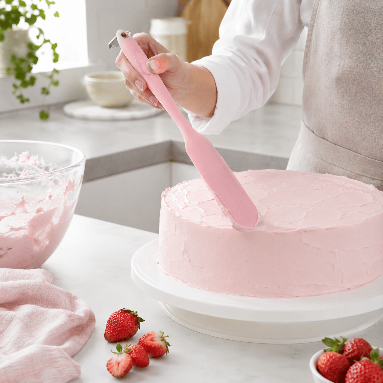 HUMAS Uzun Silikon Spatula – Pankek, Krep ve Lavaş İçin Tava Spatulası, Esnek Uzun Tasarım, Mutfak Pişirme Aparatı