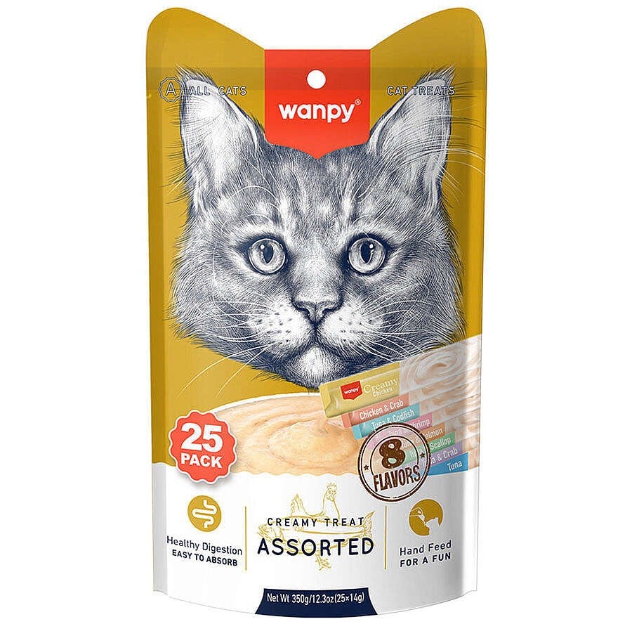  Wanpy Karışık8 Lezzetli Krema Kedi Ödülü 25*14 gr