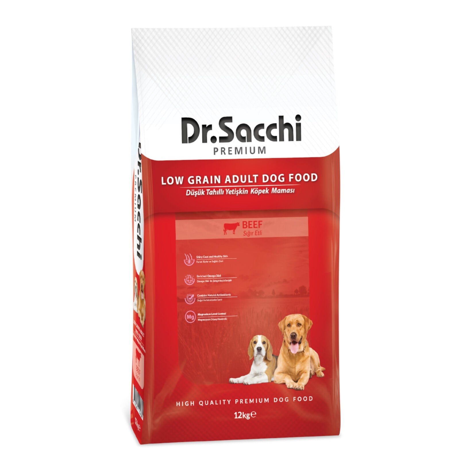 DR. SACCHI MAMA KÖPEK DÜŞÜK TAHIL SIĞIR ETLİ 12KG