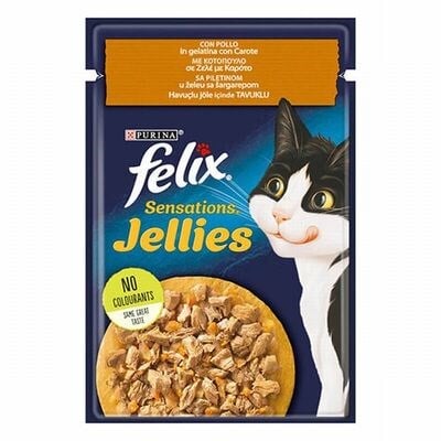 Felix Sensation Tavuk & Havuçlu Kedi Yaş Mama 26x85g