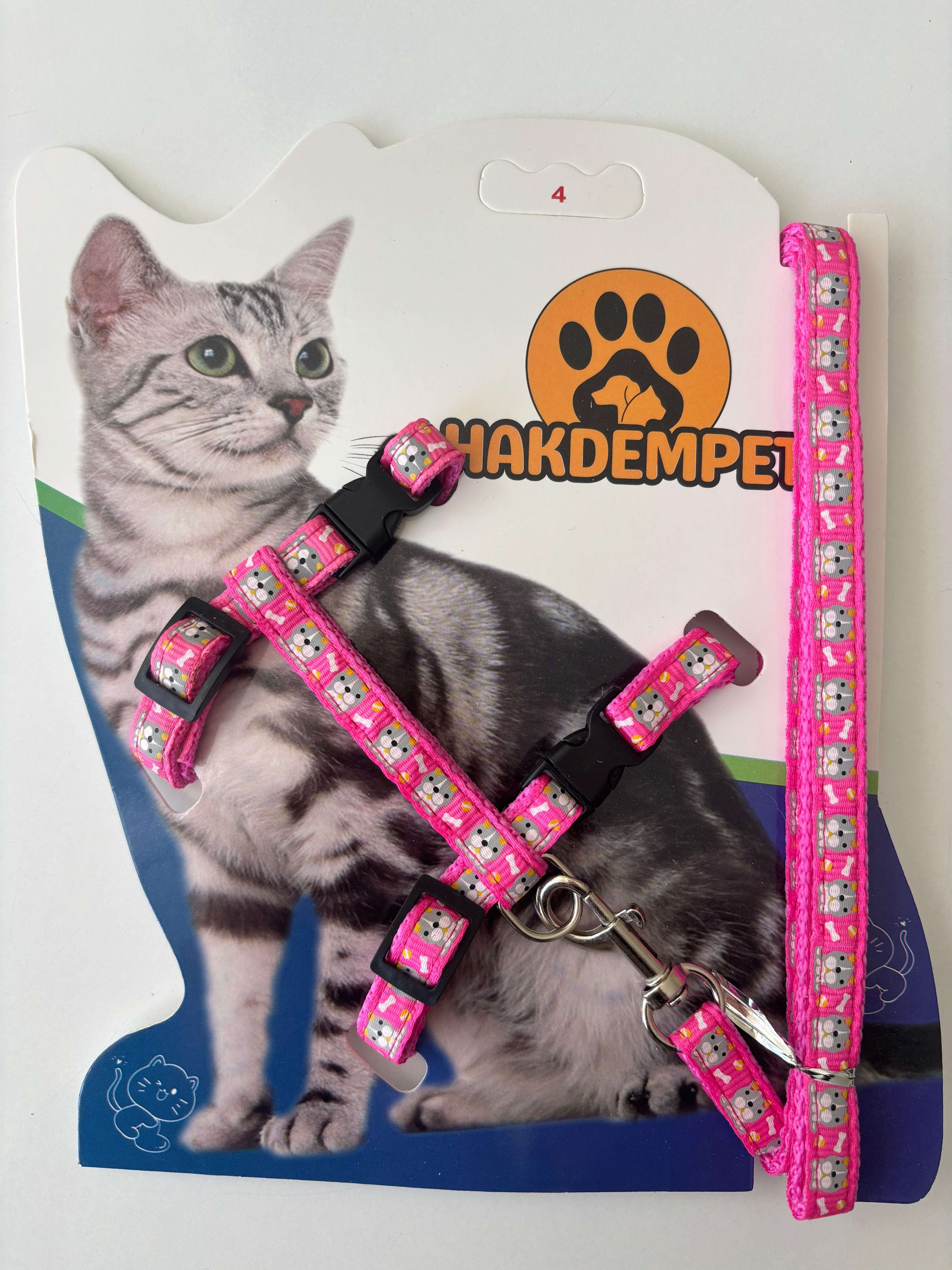 KEDİ BEL TASMASI AYICIK DESENLİ