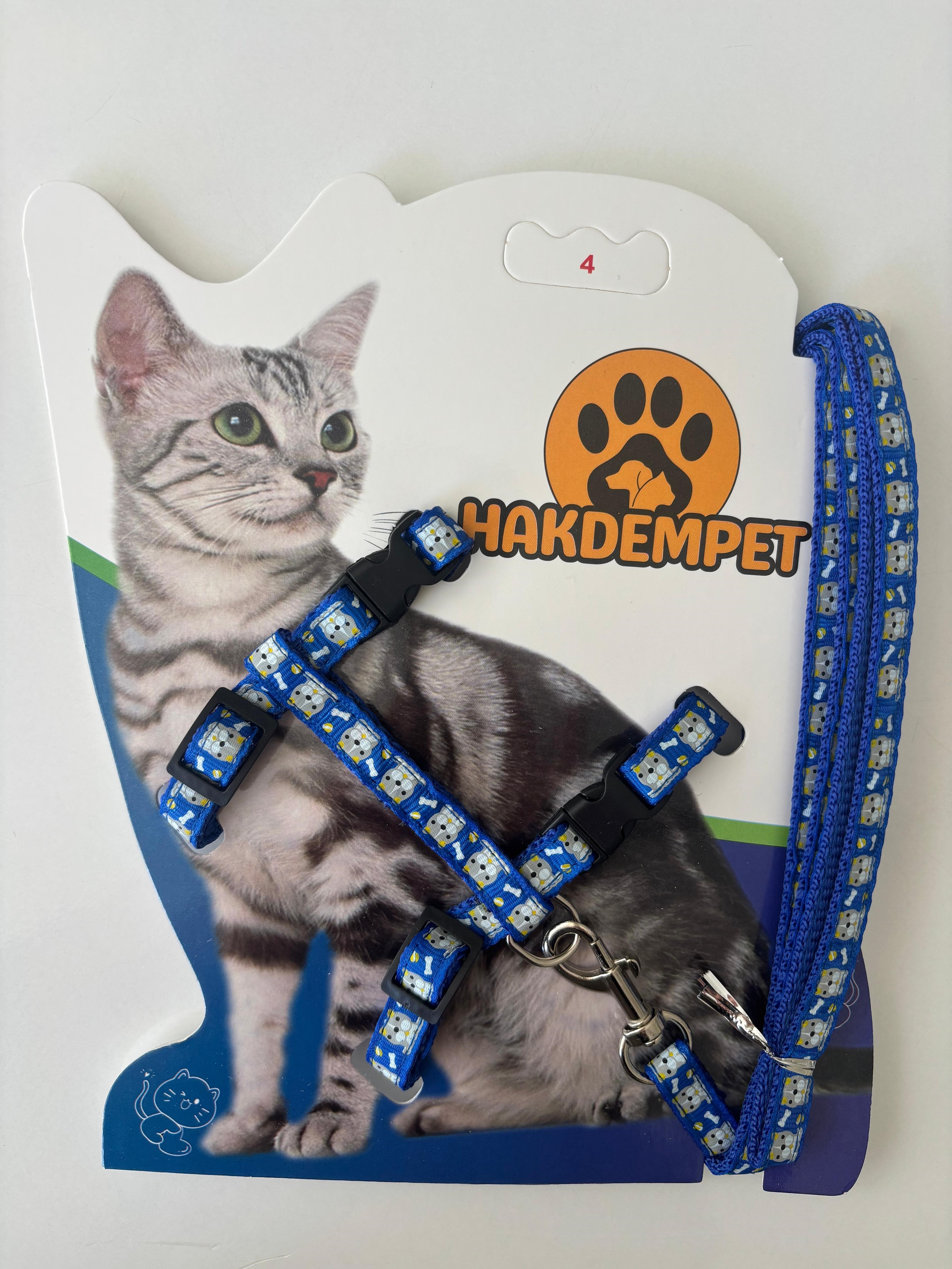 KEDİ BEL TASMASI AYICIK DESENLİ