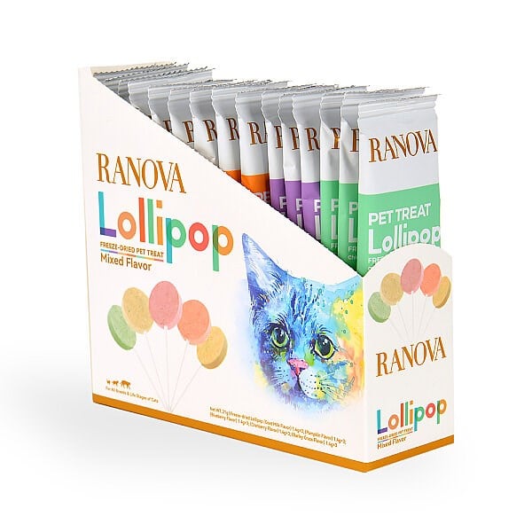 Ranova Kediler için Karışık Lezzetli Lolipop *1.4g *15'li