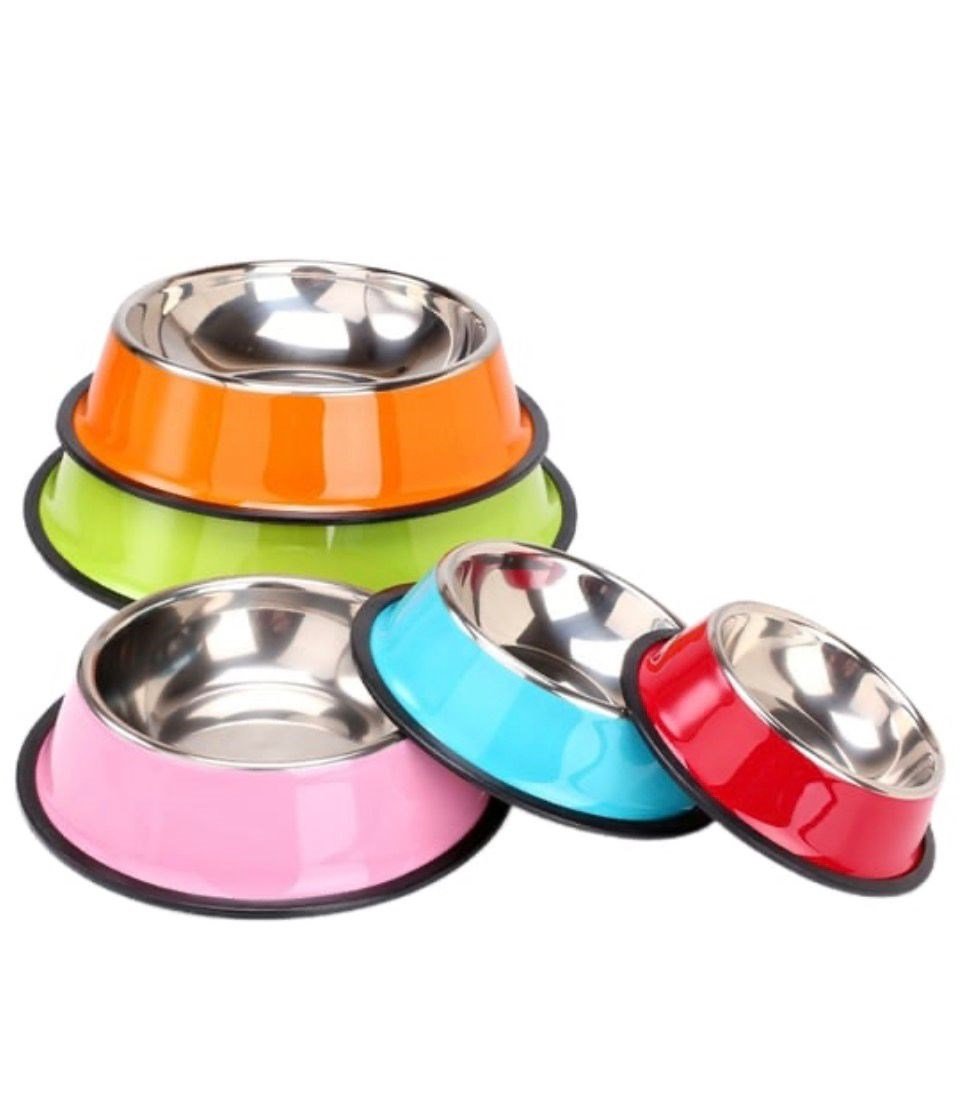 RENKLİ METAL MAMA KABI (22 CM)