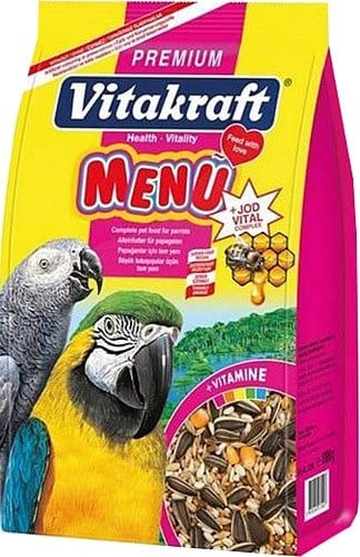 VITAKRAFT PAPAĞAN MENU PREMIUM+JODVITAL 1 KG