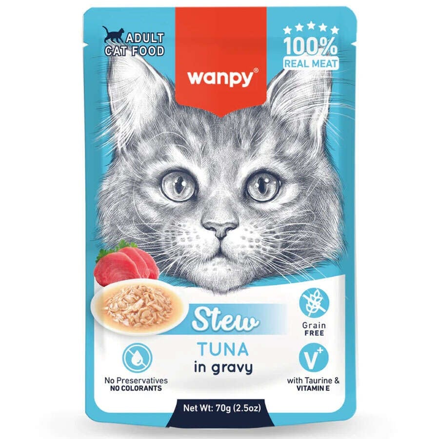 WANPY 70G POUCH TON BALIKLI YAŞ KEDİ MAMASI 