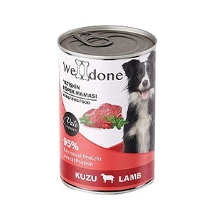 WELLDONE YETİŞKİN KUZULU KÖPEK KONSERVE